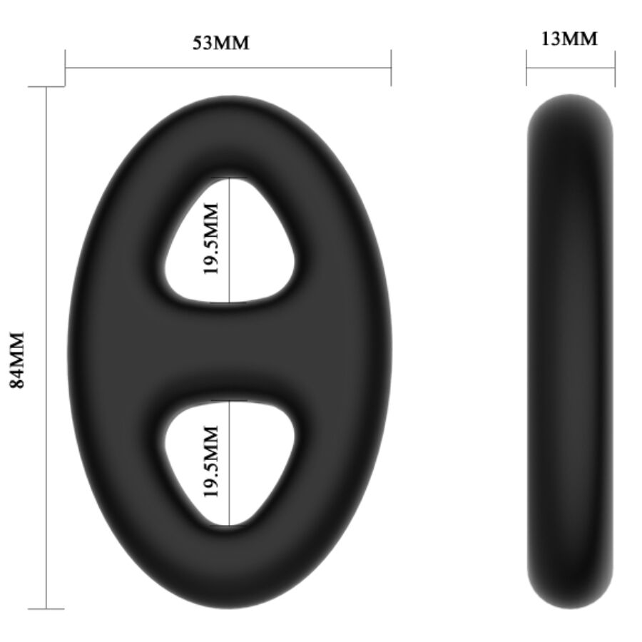 CRAZY BULL - DOUBLE OVAL SILICONE RING