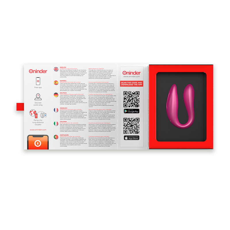 ONINDER - LISBOA PINK G-POINT & CLITORIS STIMULATOR - FREE PINK APP