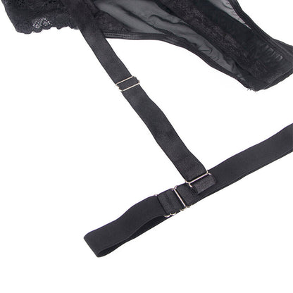 SUBBLIME - TEDDY WITH GARTER STRAP DETAIL CHEST BLACK L/XL