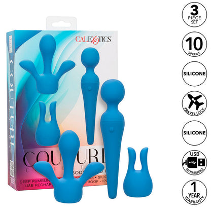CALEXOTICS - COUTURE KIT WIBRATOR RÓZDZKA 10 WIBRACJI NIEBIESKI
