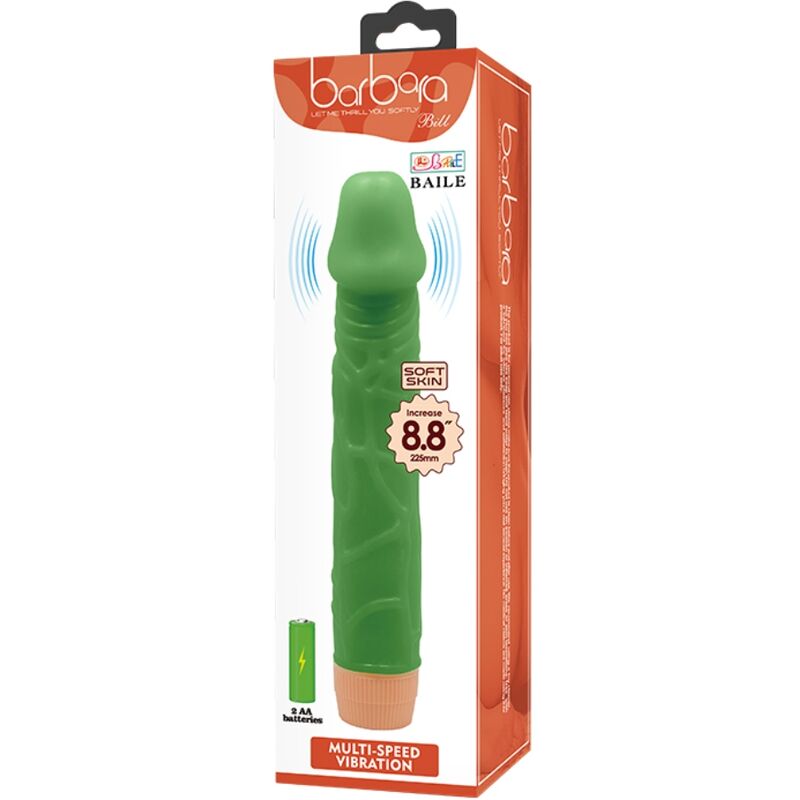 BAILE - BILL REALISTYCZNY WIBRATOR 22,5 CM ZIELONY