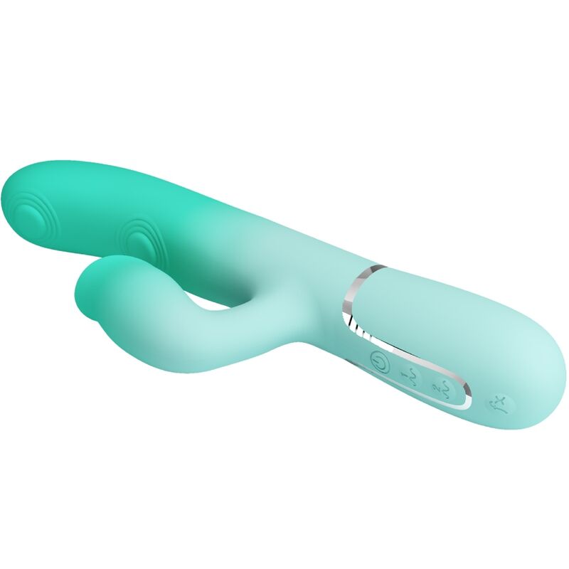 PRETTY LOVE - GIGI VIBRADOR RABBIT MULTIFUNCIÓN VERDE AGUA
