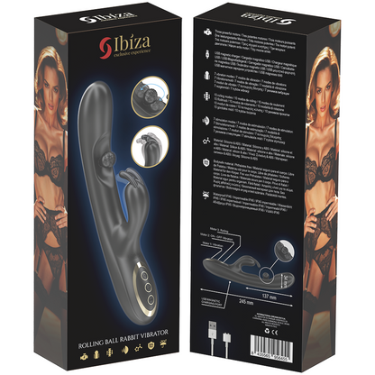 IBIZA - POTENTE VIBRADOR RABBIT CON PERLA ROLLING MASAJEADORA