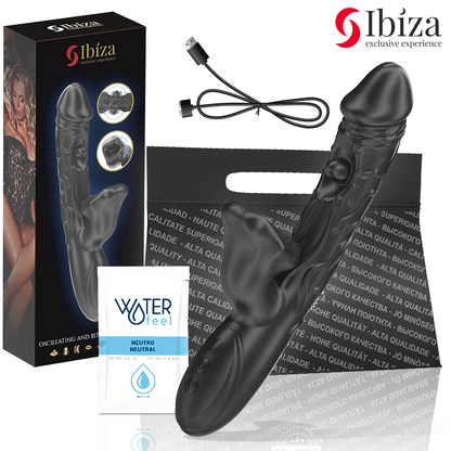 IBIZA - VIBRADOR Y ESTIMULADOR DE CLÍTORIS CON EFECTO BESOS Y ROTACIÓN