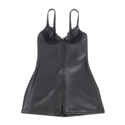 SUBBLIME - 957575 VESTIDO DE CUERO CON CREMALLERA NEGRO L/XL