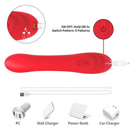 ARMONY - VIBRADOR CON LENGUA OSCILANTE ROJO