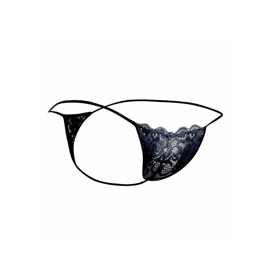 MOB - BLACK LACE THONG SIZE L/XL