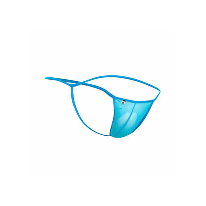 MOB - TRANSPARENT T-SHAPED THONG AQUA SIZE S/M