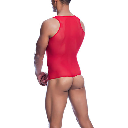 MOB - RED TRANSPARENT BODYSHEER SIZE L/XL