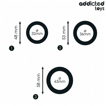 ADDICTED TOYS - SET DE ANILLOS SILICONA MODELO 1
