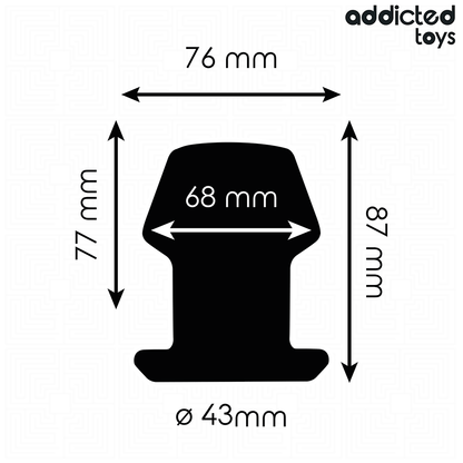ADDICTED TOYS - PLUG ANAL HUECO EXTREM SILICONA TALLA M 8,7 CM