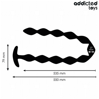 ADDICTED TOYS - ROSARIO ANAL 27 CM EXTRA LARGO SILICONA