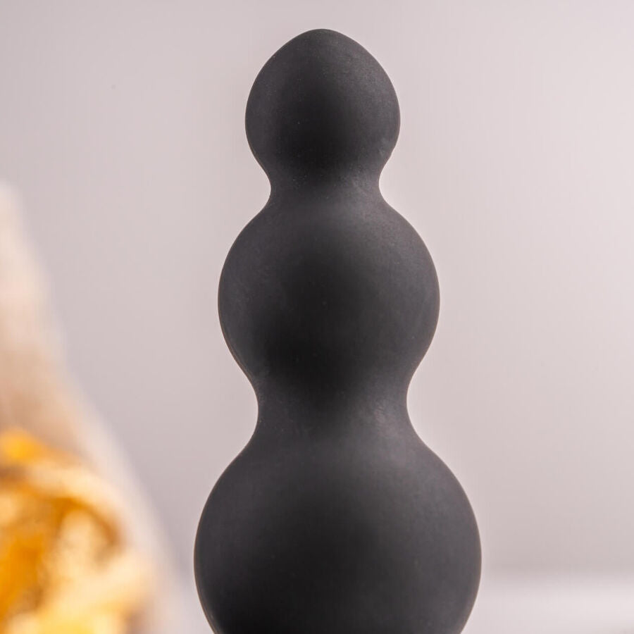 ROCKS- OFF - PETITE SENSATIONS BUBBLES PLUG ANAL VIBRADOR NEGRO
