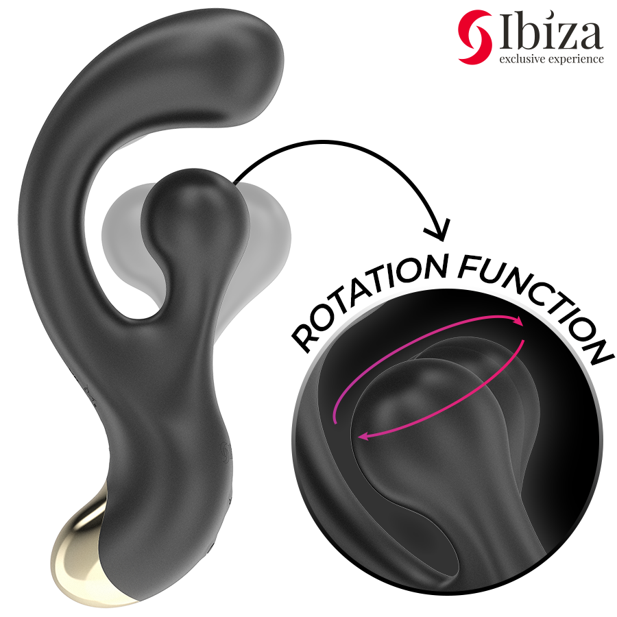 IBIZA -VIBRADOR PUNTO G Y ESTIMULADOR ROTATORIO