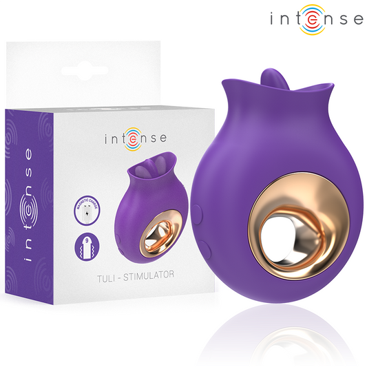 INTENSE - TULI ESTIMULADOR CLÍTORIS 9 VIBRACIONES & 9 OSCILACIONES MORADO