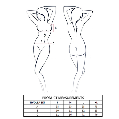 PASSION - TIVOLEA SET SUJETADOR + TANGA VIOLETA L/XL
