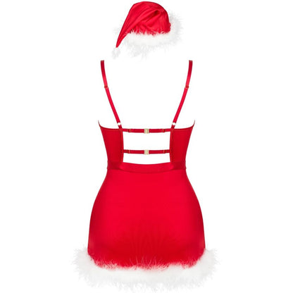 LIVCO CORSETTI FASHION - AGETHE LC 90607 CAMISA + TANGA + GORRO NAVIDEÑO L/XL