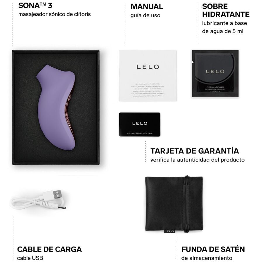 LELO - SONA 3 SONIC CLITORAL MASSAGER VIOLET DUSK