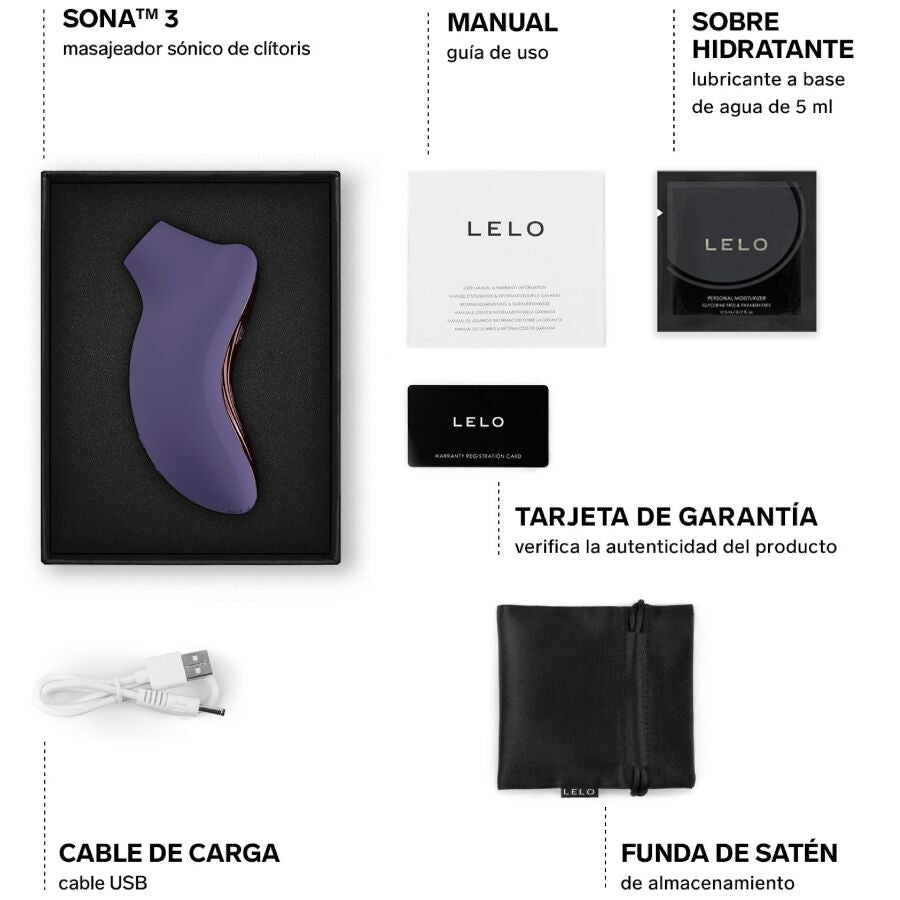 LELO - SONA 3 SONIC KLITTORIALMASSAGEGERÄT CYBER PURPLE