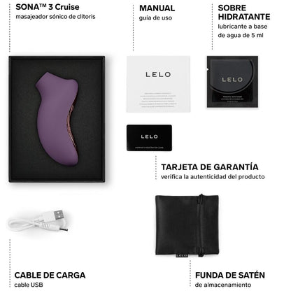 LELO - SONA 3 CRUISE SONIC KLITORMASSAGER PLUM
