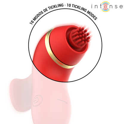 INTENSE - PATTY ESTIMULADOR CON 4 CABEZALES, SUCCIÓN, TAPPING, TICKLING Y LICKING