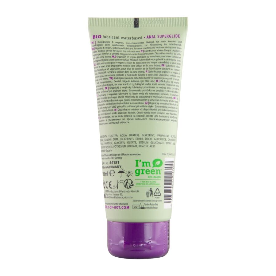 HOT - BIO LUBRYKANT NA BAZIE WODY ANAL 100 ML