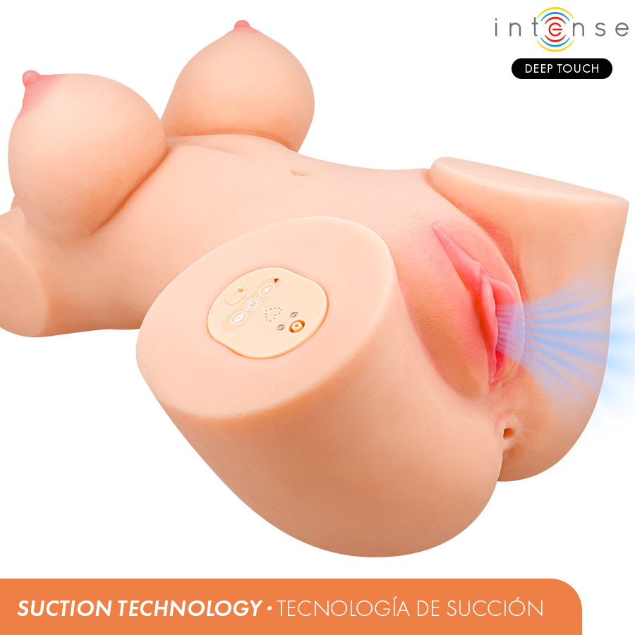 INTENSE DEEP TOUCH - VERO TORSO WAGINA Z SSANIEM, CIEPŁEM, WIBRACJĄ I EFEKTAMI GŁOSOWYMI L 5,5 KG