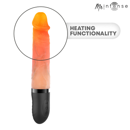MR INTENSE - JEAN VIBRATEUR HAUT ET BAS EN SILICONE AVEC EFFET CHAUFFANT 24 CM -Ø- 3,8 CM