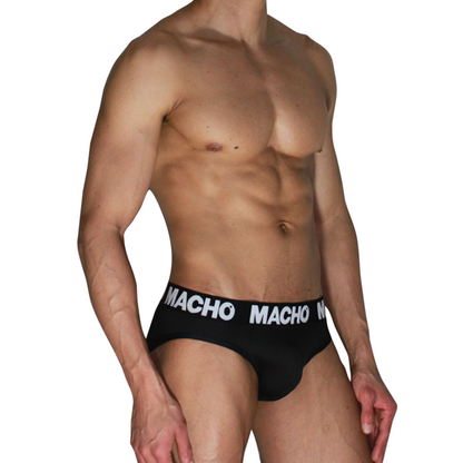 MACHO  - MCH007  CLASSIC SLIP BLACK + BLACK XL