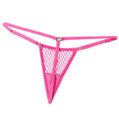 CHILIROSE - CR 4856 MICRO TANGA REJILLA ROSA NEÓN L/XL