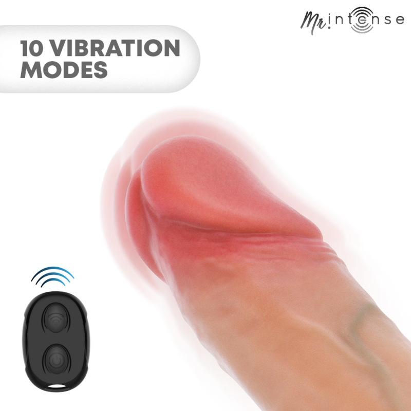 MR INTENSE - ARNOLD M VIBRATEUR MANCHON PÉNIS EN SILICONE AVEC TÉLÉCOMMANDE 14,5 CM -Ø- 4 CM