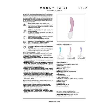 LELO - MONA TWIST RECHARGEABLE APP-CONTROLLED G-SPOT VIBRATOR LAVENDER