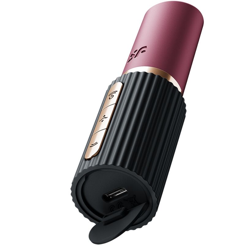 SATISFYER - DEEP KISS WAVE ESTIMULADOR DE CLITÓRIS GARNET / PRETO