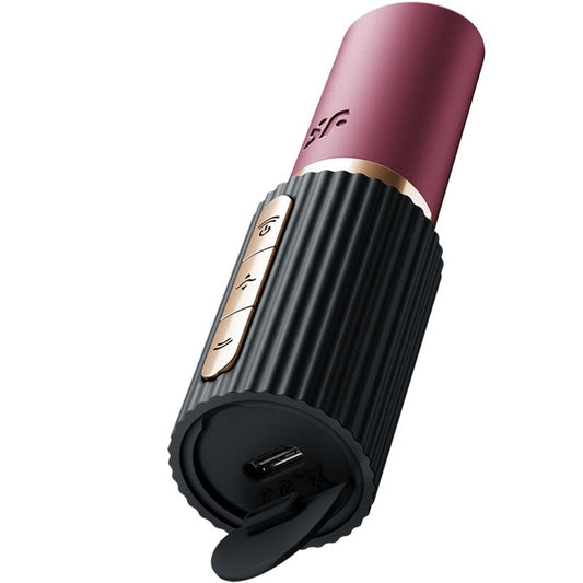SATISFYER - DEEP KISS WAVE ESTIMULADOR DE CLITÓRIS GARNET / PRETO