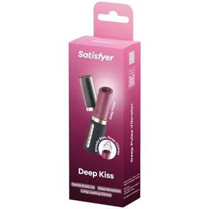 SATISFYER - DEEP KISS WAVE ESTIMULADOR DE CLITÓRIS GARNET / PRETO