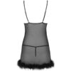 LIVCO CORSETTI FASHION - ZERUNAM SET BABYDOLL + BLACK THONG L/XL